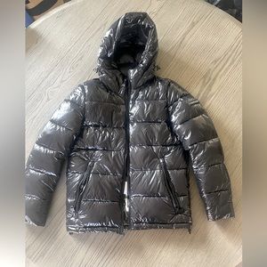 Black Glossy CK Puffer Jacket